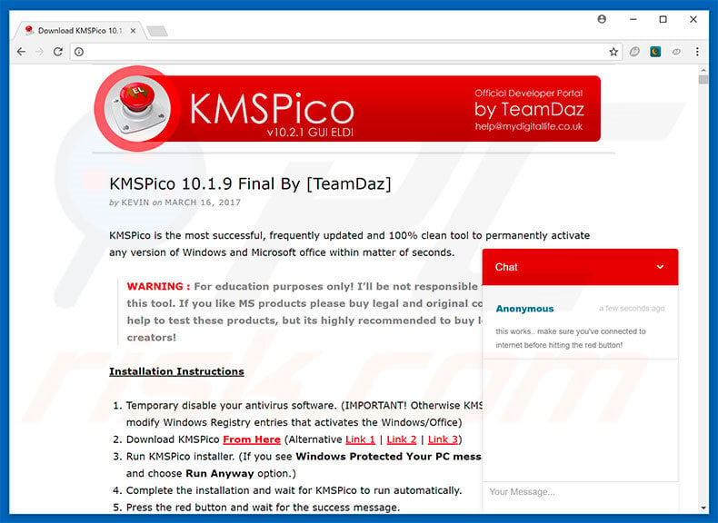 kmspico.exe trojan