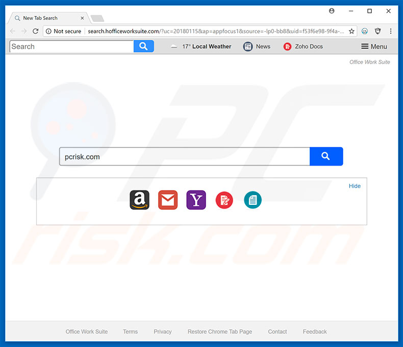 search.hofficeworksuite.com browser hijacker