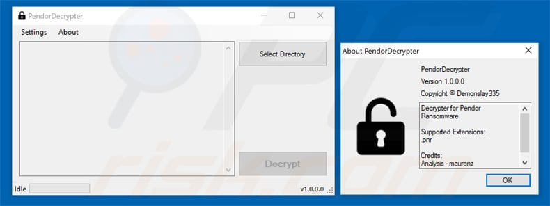 pendor ransomware decrypter