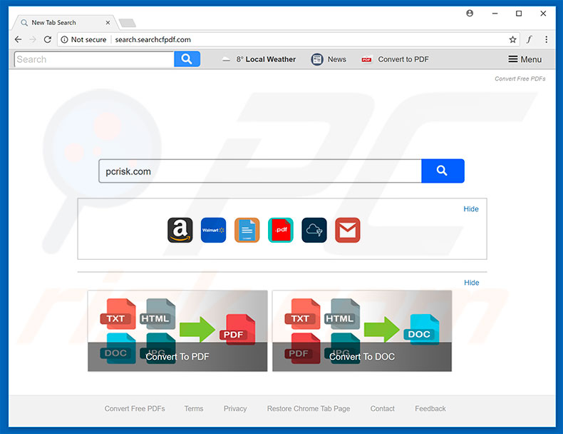 search.searchcfpdf.com browser hijacker