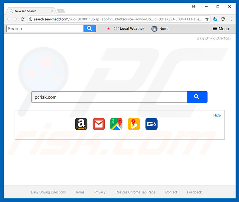 search.searchedd.com browser hijacker