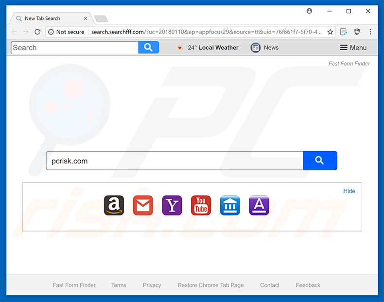 search.searchfff.com browser hijacker