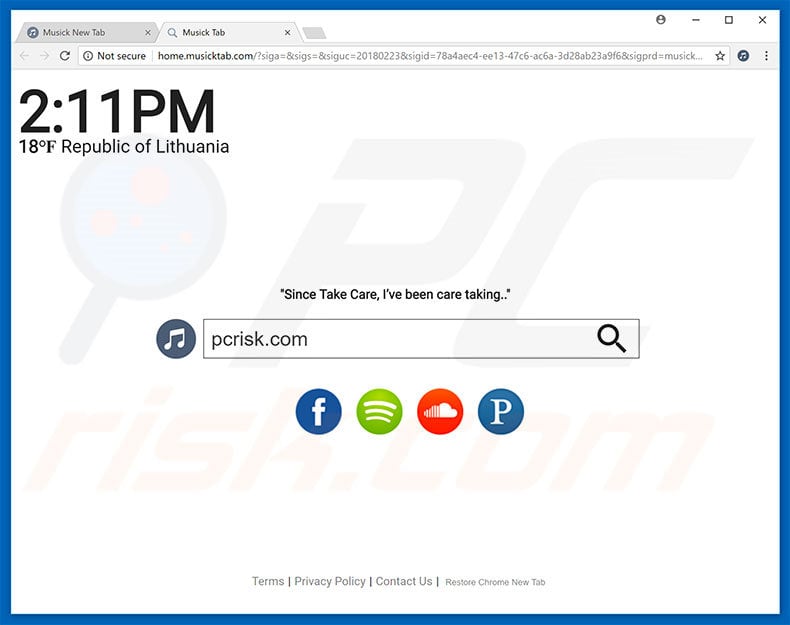 search.musicktab.com browser hijacker