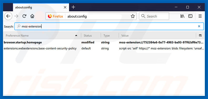 Removing search.searchtsbn.com from Mozilla Firefox default search engine