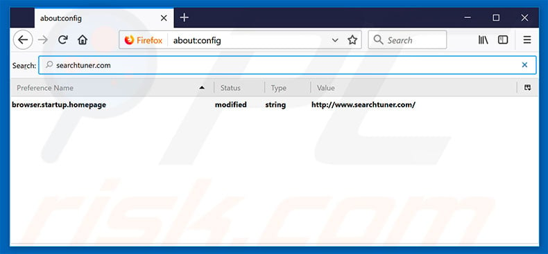 Removing searchtuner.com from Mozilla Firefox default search engine