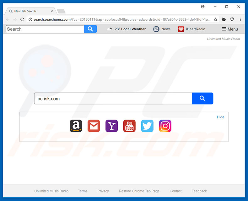 search.searchumrz.com browser hijacker