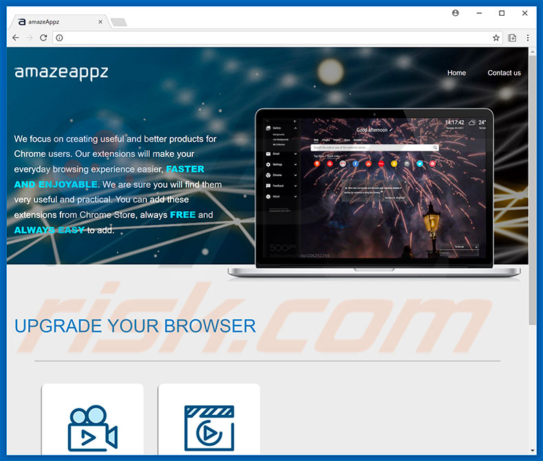 Website used to promote Search Safely browser hijacker