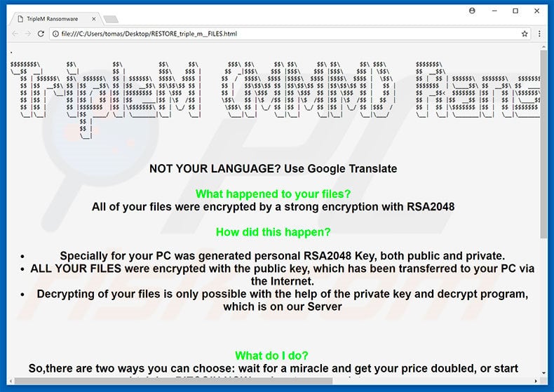 TripleM decrypt instructions