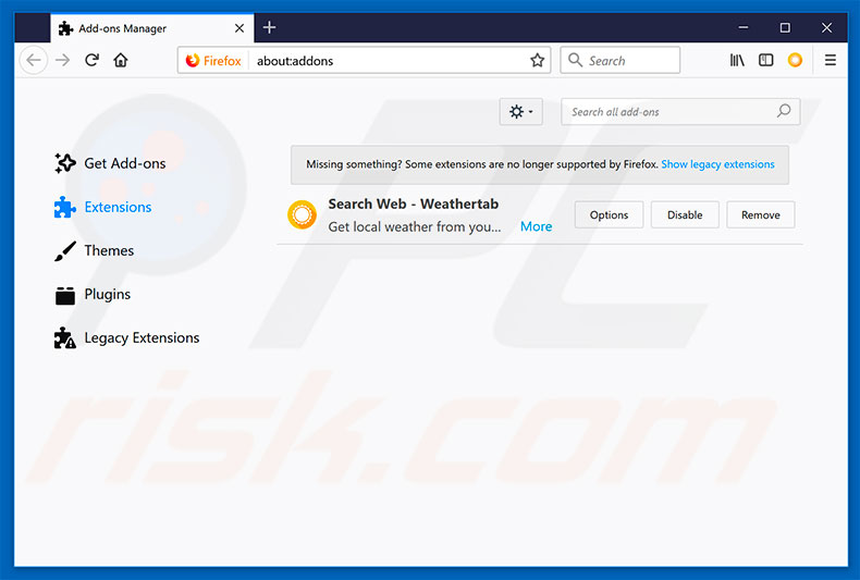 Removing search.findwide.com related Mozilla Firefox extensions