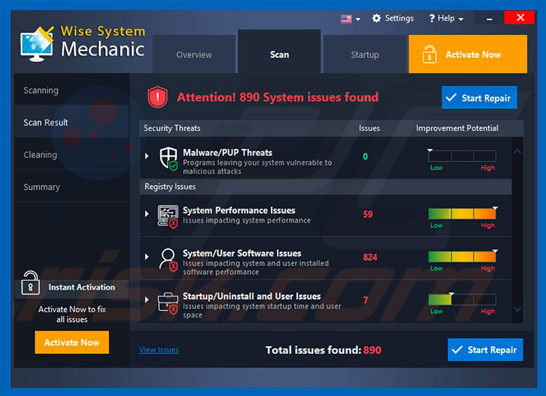 Wise System Mechanic unwanted application