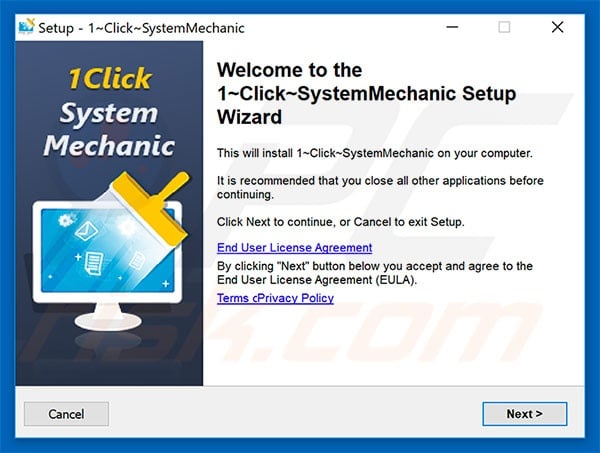 1Click System Mechanic installation setup