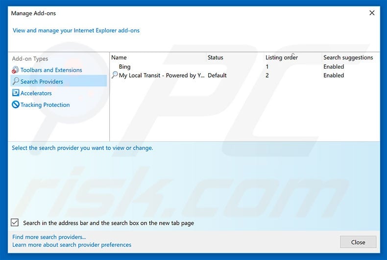 Removing convert-myfiles.link from Internet Explorer default search engine