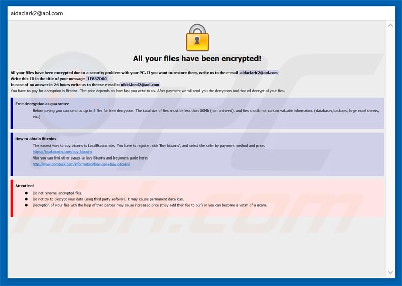 dharma ransomware updated variant pop-up window