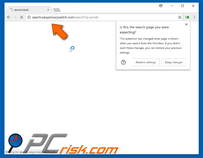 search.easyprivacyswitch.com browser hijacker