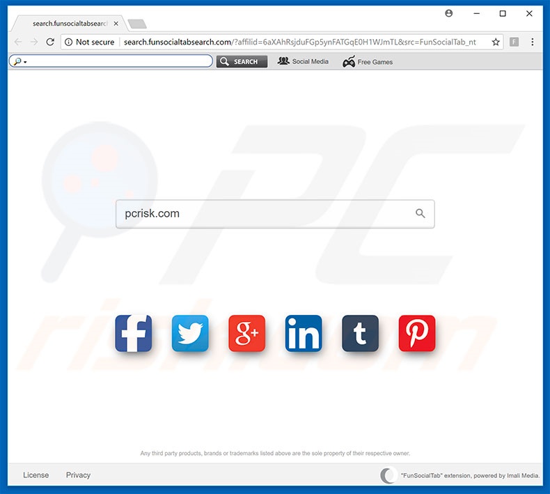 search.funsocialtabsearch.com browser hijacker