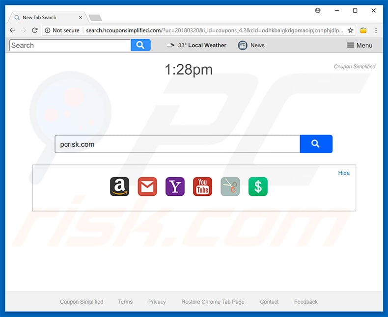 search.hcouponsimplified.com browser hijacker