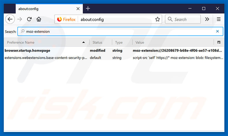 Removing search.hinstantlyconverter.com from Mozilla Firefox default search engine