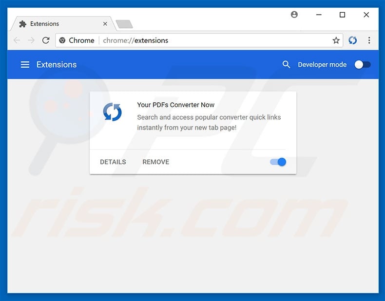 Removing search.hyourpdfsconverternow.com related Google Chrome extensions