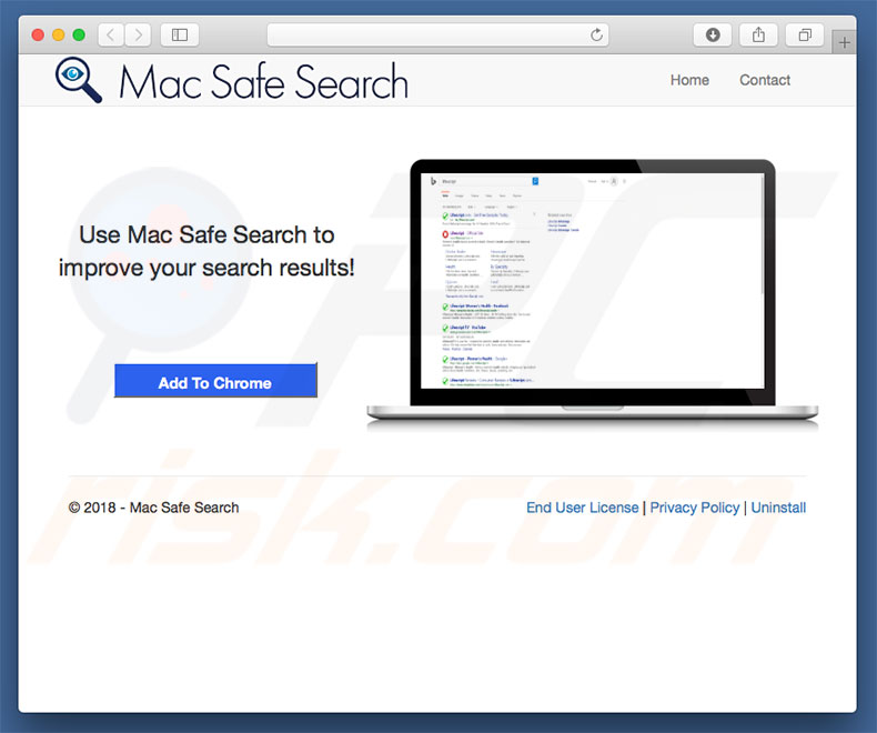 Dubious website used to promote macsafesearch.net