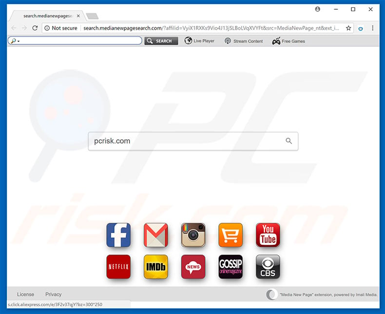 search.medianewpagesearch.com browser hijacker