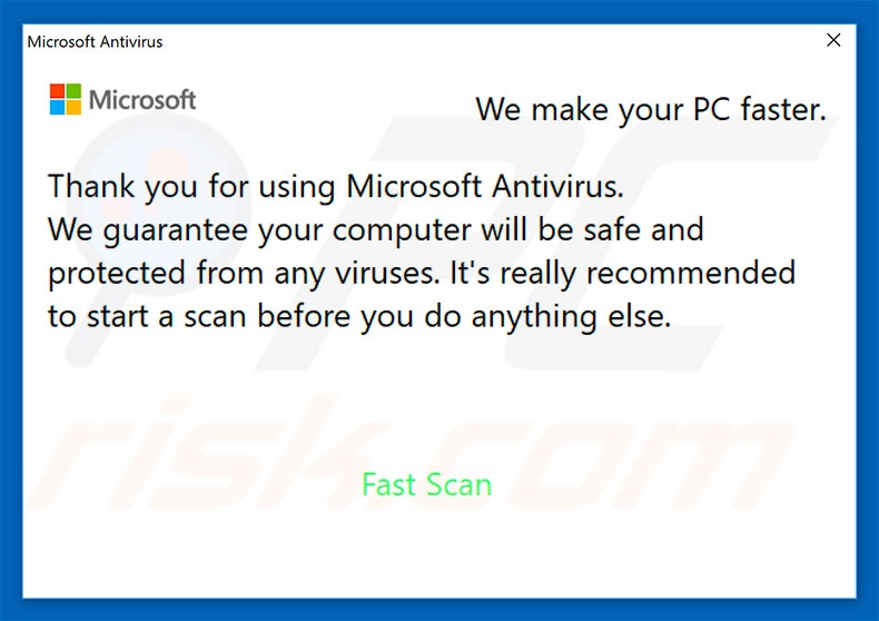 Microsoft Antivirus scam step 4