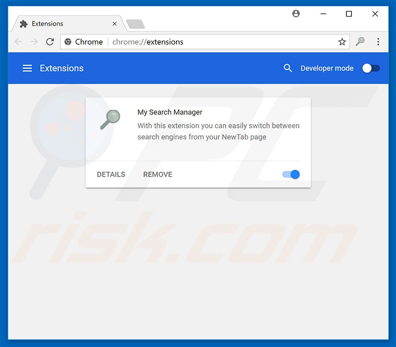 Removing search.mysearchmanager.net related Google Chrome extensions