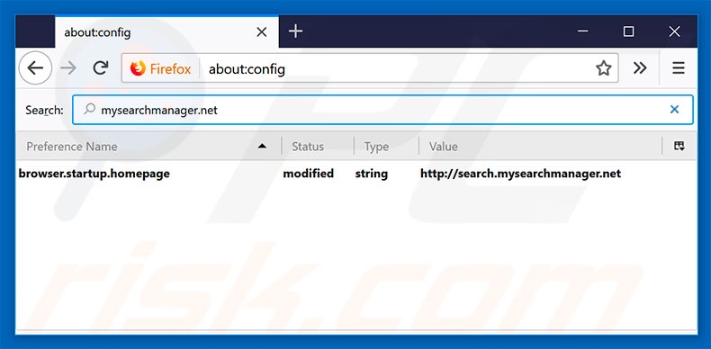 Removing search.mysearchmanager.net from Mozilla Firefox default search engine