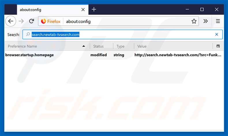 Removing search.newtab-tvsearch.com from Mozilla Firefox default search engine