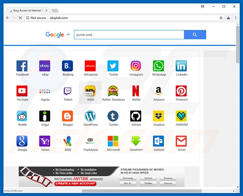 okaytab.com browser hijacker