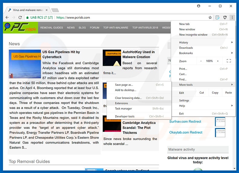 Removing popmyads.com  ads from Google Chrome step 1
