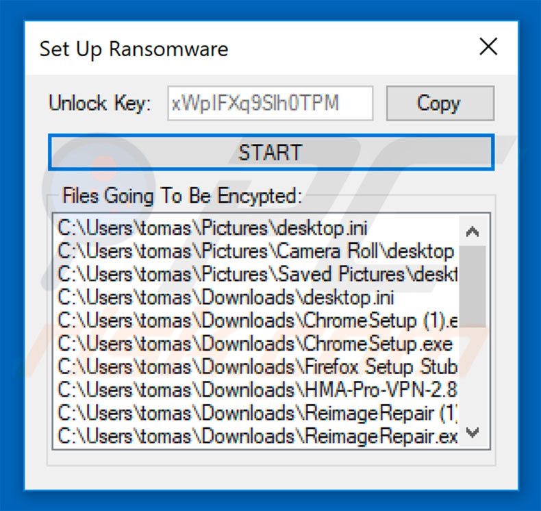 RandomLocker startup