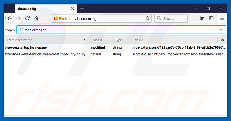Removing search.searchfefc3.com from Mozilla Firefox default search engine