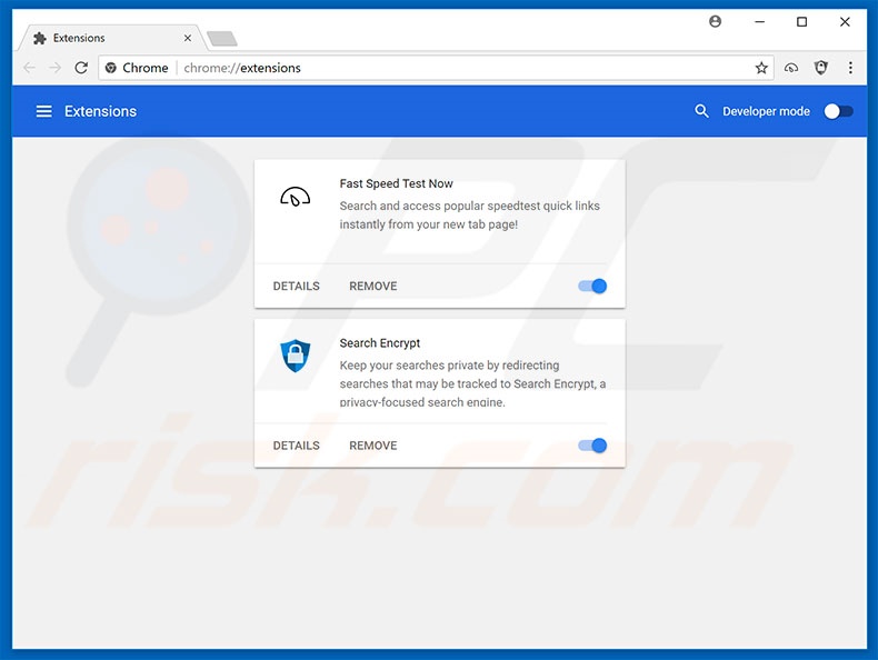 Removing search.searchfstn3.com related Google Chrome extensions