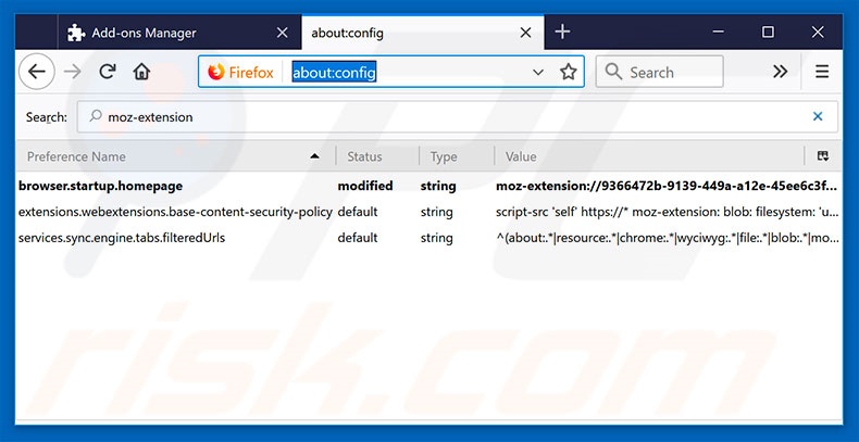 Removing search.searchfstn3.com from Mozilla Firefox default search engine