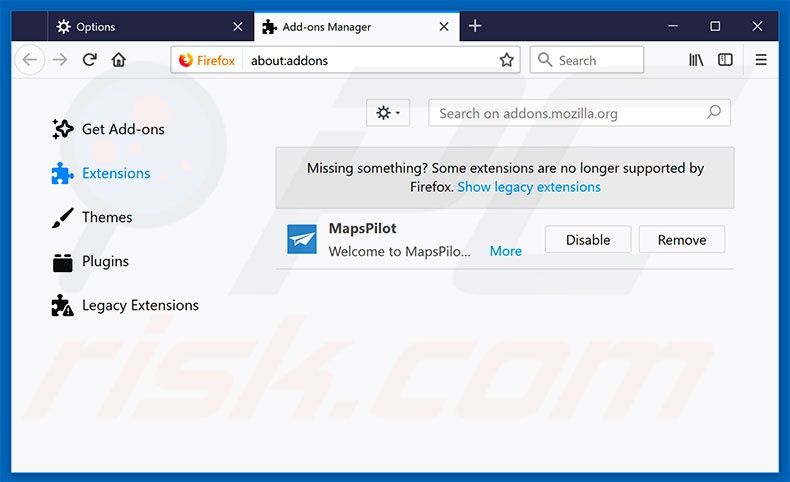 Removing search.searchmmap.com related Mozilla Firefox extensions