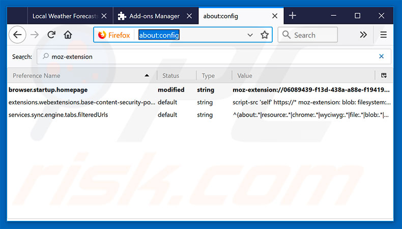 Removing search.searchws2.com from Mozilla Firefox default search engine