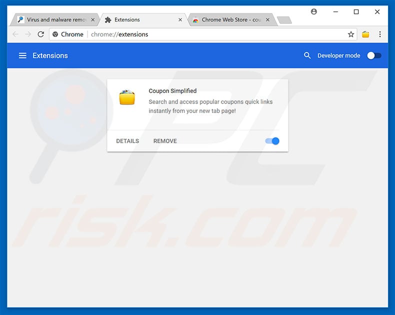 Removing securecloud-dl.com ads from Google Chrome step 2