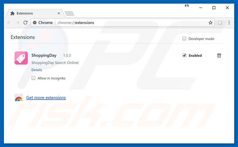 Removing feed.shopping-day.com related Google Chrome extensions