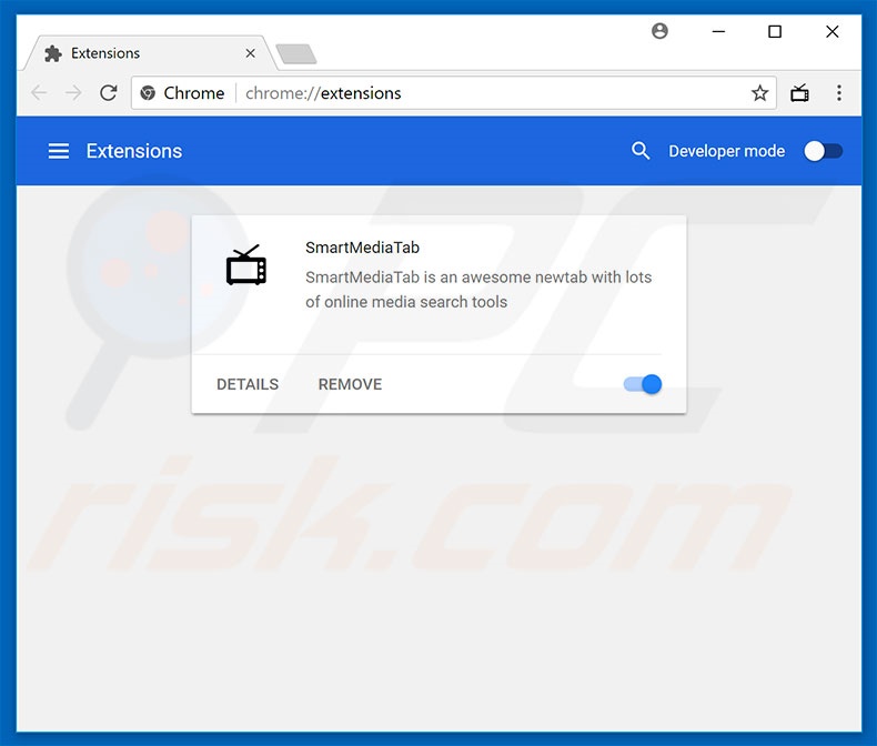 Removing search.smartmediatabsearch.com related Google Chrome extensions