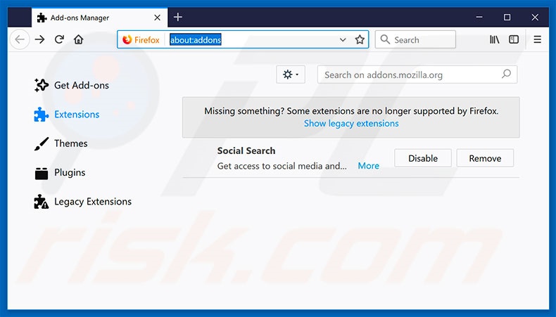 Removing search.wallpaperscollection.pro related Mozilla Firefox extensions