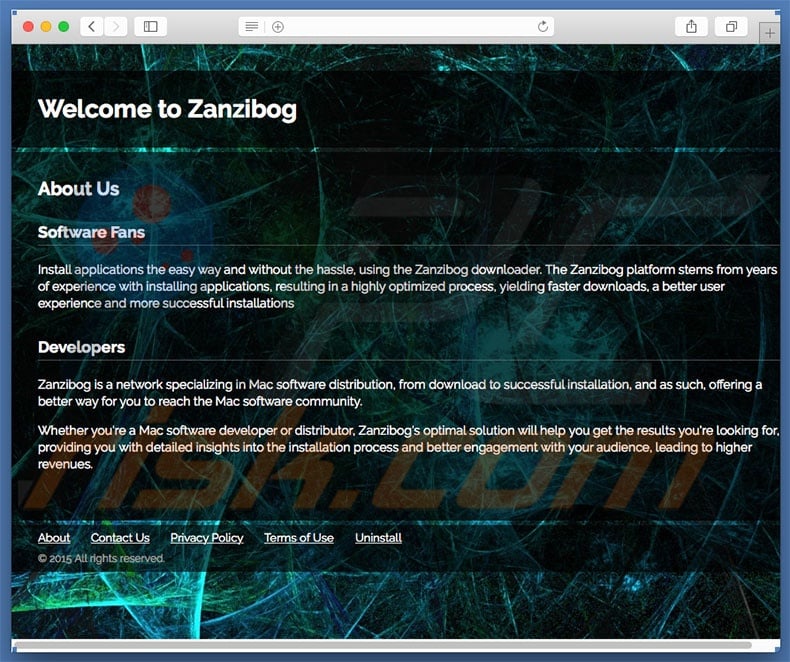 Dubious website used to promote search.zanzibog.com