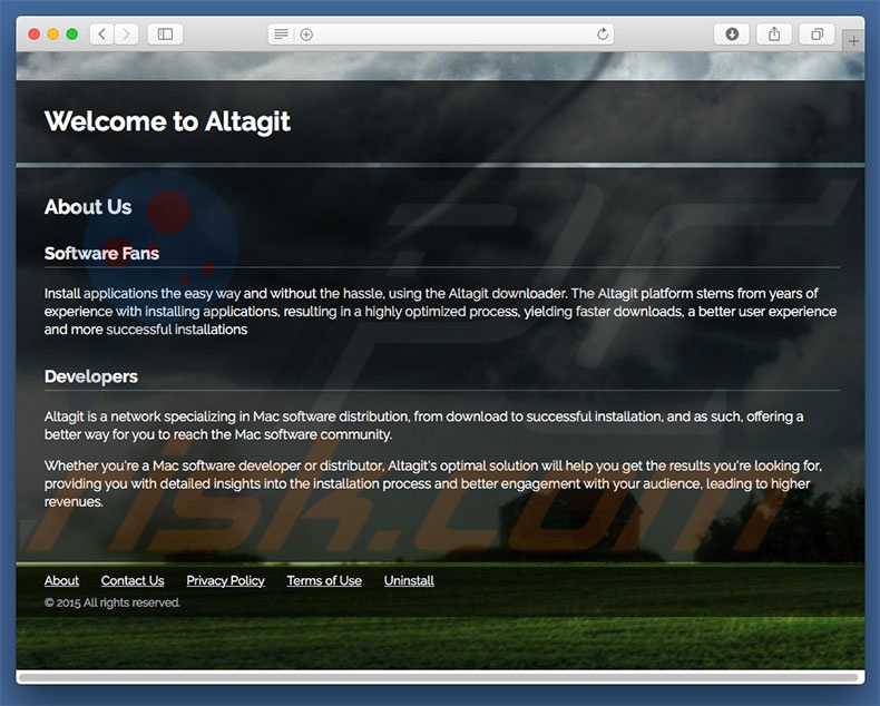 Dubious website used to promote search.altagit.com