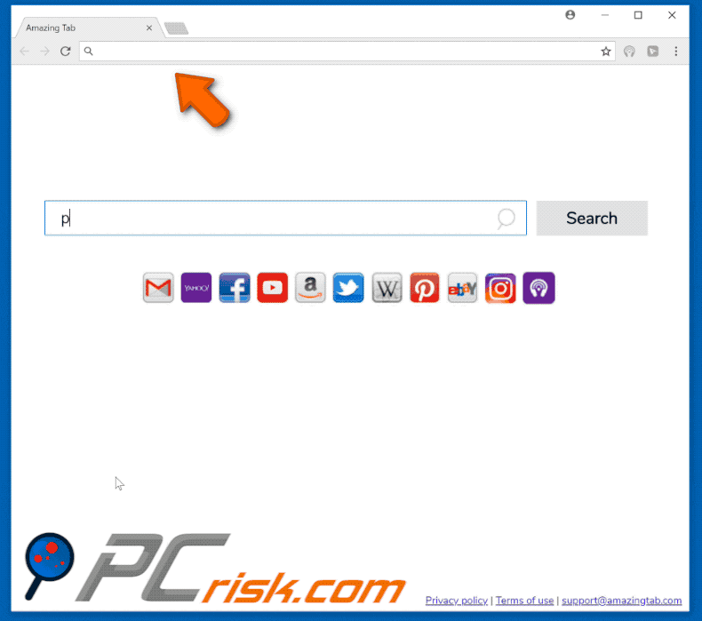 feed.amazingtab.com causing redirects to search.yahoo.com