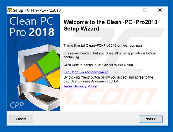 Clean PC Pro 2018 PUP installation setup