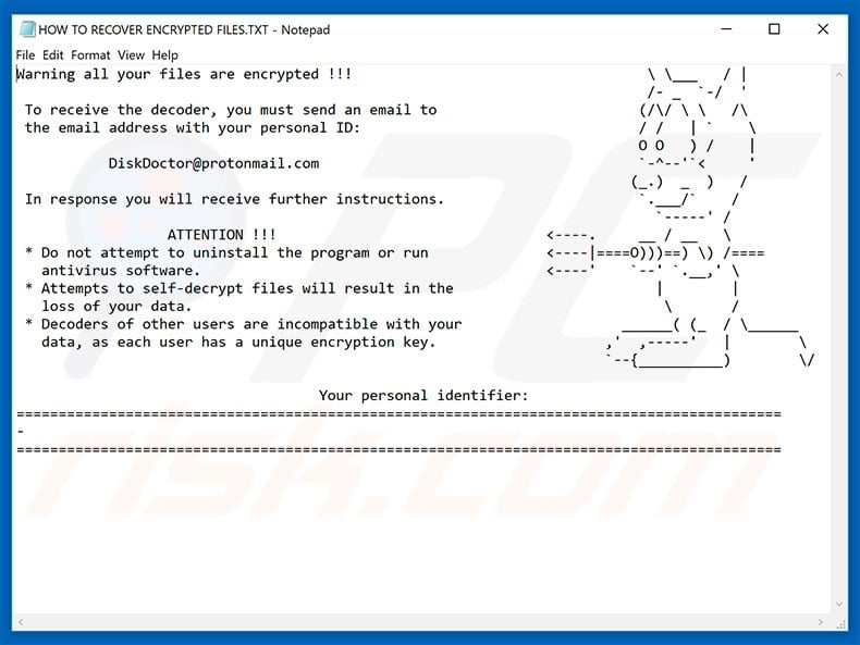 DiskDoctor decrypt instructions