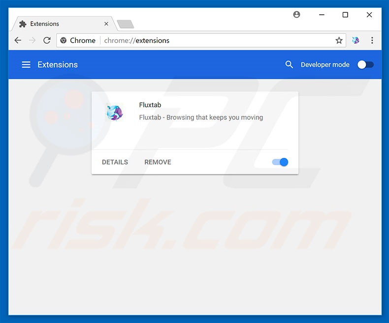 Removing fluxsearch.com related Google Chrome extensions