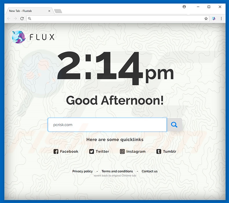 fluxsearch.com browser hijacker