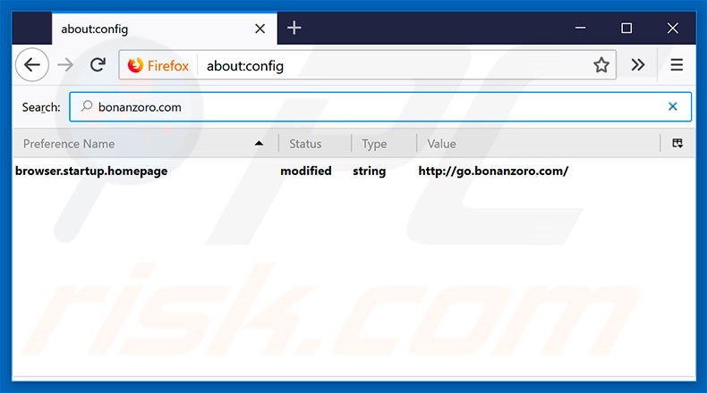 Removing go.bonanzoro.com from Mozilla Firefox default search engine