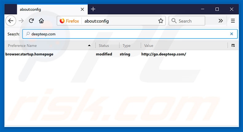 Removing go.deepteep.com from Mozilla Firefox default search engine