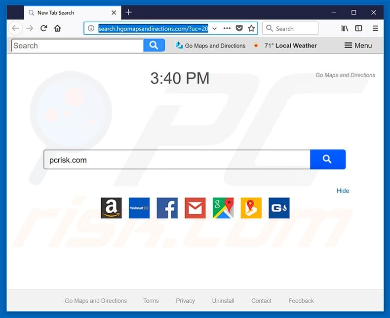 search.hgomapsandirections.com browser hijacker